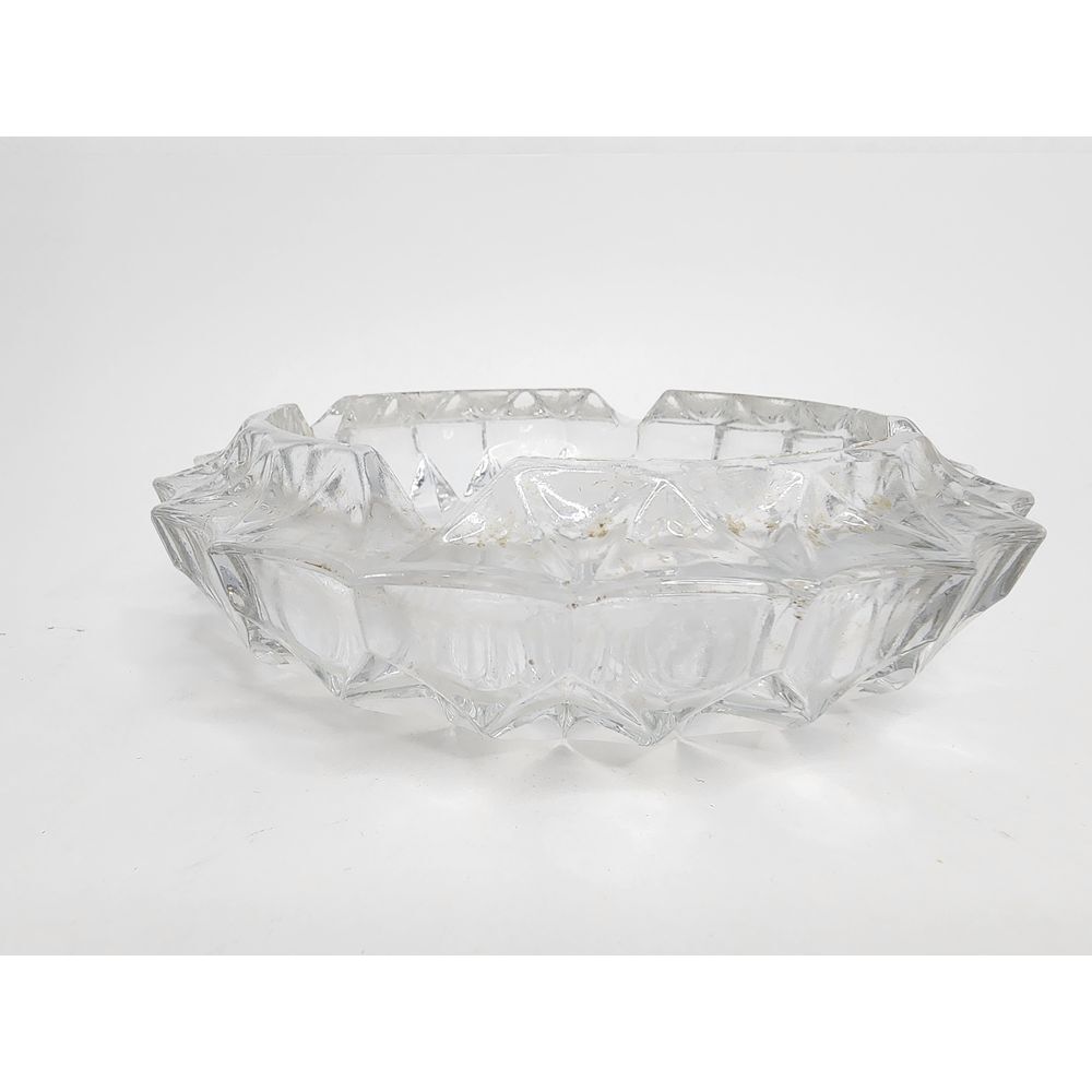 Cigar Cigarette Crystal Ashtray Large Heavy Glass - Picture 2 of 8